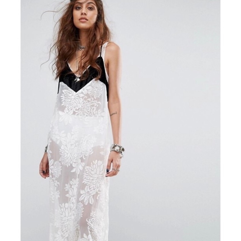 NWT Free People Ivory Love All Day Maxi Slip Dress - Picture 3 of 11